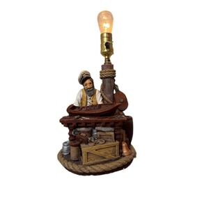 Apsit Bros of California Nautical Sea Captain Lamp RARE Very Detailed 1980's‎
